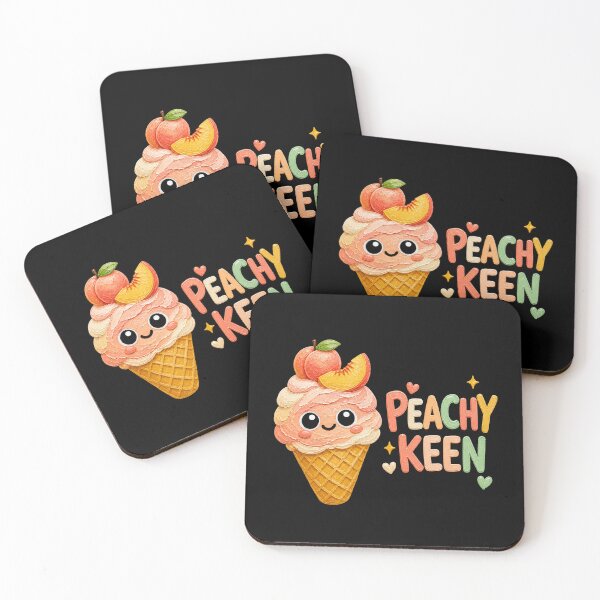 Item preview, Peachy Keen Cute Peach Ice Cream Cone designed and sold by Liv Solara.