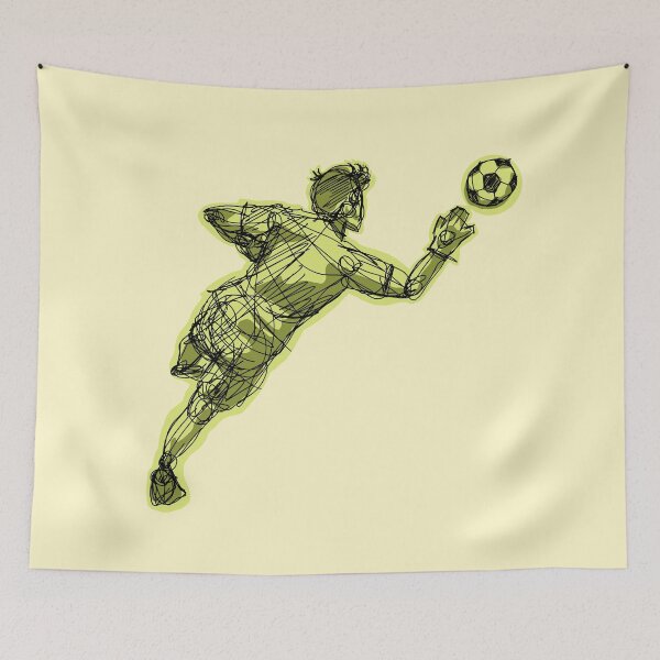 Item preview, Block Soccer Ball with yellow background  designed and sold by missmann.