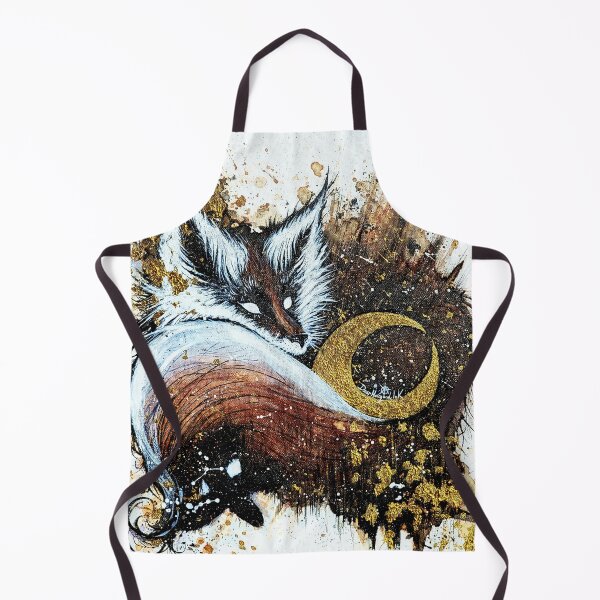 Item preview, Moonkeeper Original Art Fox and Moon Design, Abstract Wall Art Gifts designed and sold by DearhoneyandArt.
