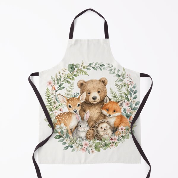 Item preview, Watercolor Woodland Animals Nursery Wreath designed and sold by bosamji.