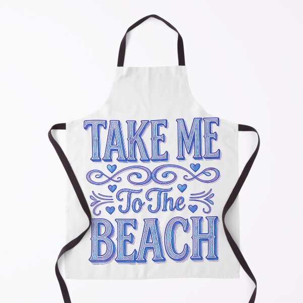 Item preview, Take Me To The Beach – Vintage Blue Ornate Lettering Design for Summer Lovers designed and sold by DonnaRaine.
