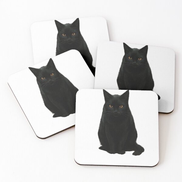 Item preview, Black Cat Golden Eyes Dark Aesthetic Minimalist Gothic Design designed and sold by Cat-astrophes.
