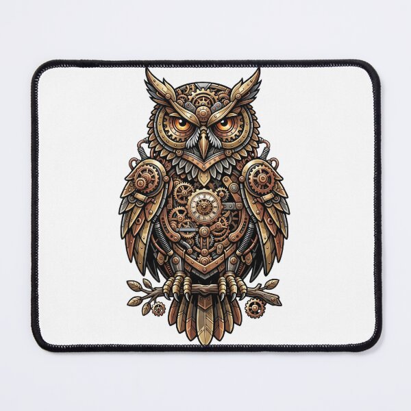 Item preview, Mechanical owl steampunk design designed and sold by kidoramagic.
