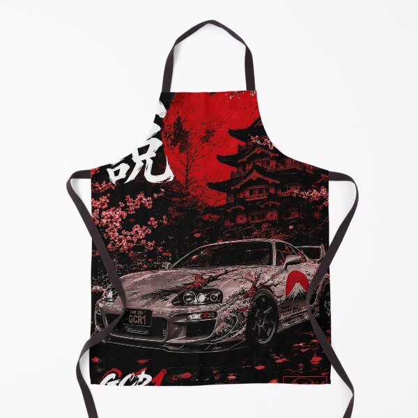 Item preview, Toyota Supra MK4 JDM Sakura Moon | GCR1 Japanese Legends Street Racing Art | Red Moon Drift Poster | Japanese Temple Wall Art designed and sold by GCR1.