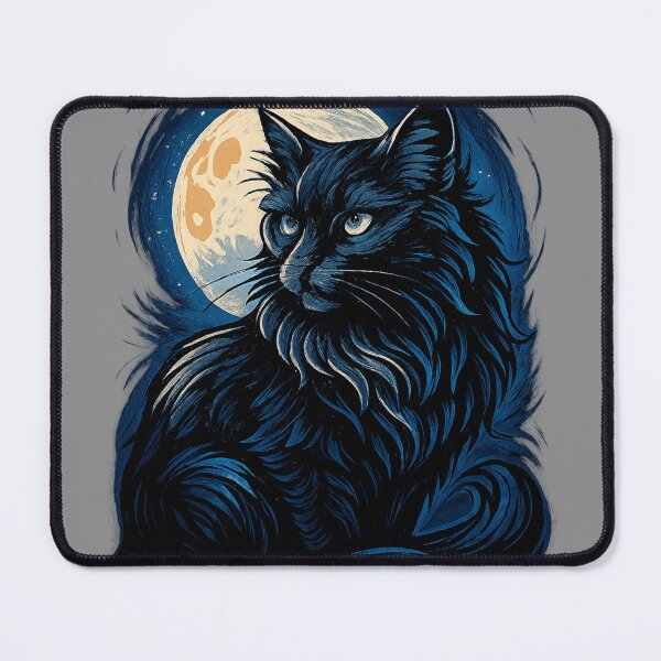 Item preview, Celestial Black Cat Moon Stars Witchy Aesthetic Design designed and sold by Cat-astrophes.