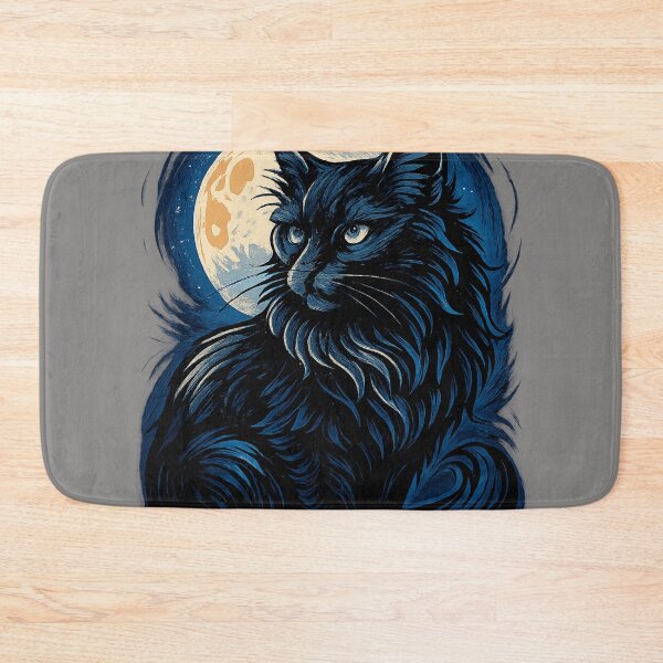 Item preview, Celestial Black Cat Moon Stars Witchy Aesthetic Design designed and sold by Cat-astrophes.