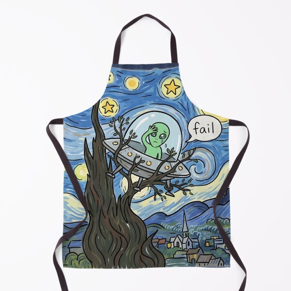 Item preview, Funny Alien UFO Crash in Starry Night designed and sold by radiogalaxy.