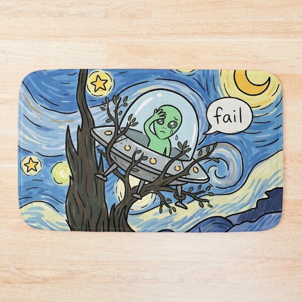 Item preview, Funny Alien UFO Crash in Starry Night designed and sold by radiogalaxy.