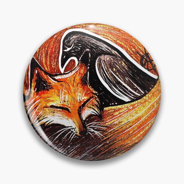 Item preview, Cute Fox and Crow design sticker - Great Gift idea - For him, for her, for them designed and sold by DearhoneyandArt.