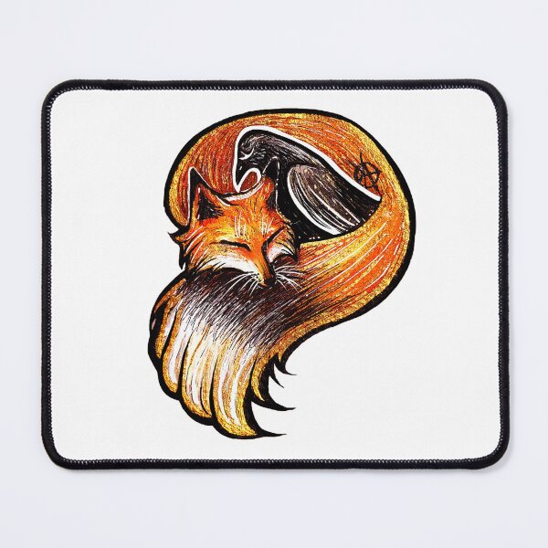 Item preview, Cute Fox and Crow design sticker - Great Gift idea - For him, for her, for them designed and sold by DearhoneyandArt.