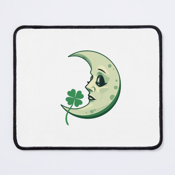 Item preview, Moon & four-leaf clover  designed and sold by Lucky 777.