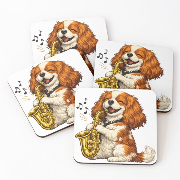 Item preview, Saxophone playing Blenheim Cavalier designed and sold by SpottyRainbow.