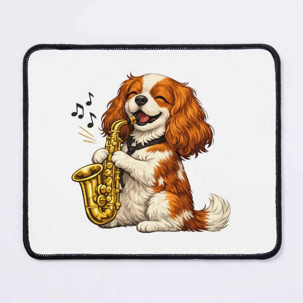 Item preview, Saxophone playing Blenheim Cavalier designed and sold by SpottyRainbow.