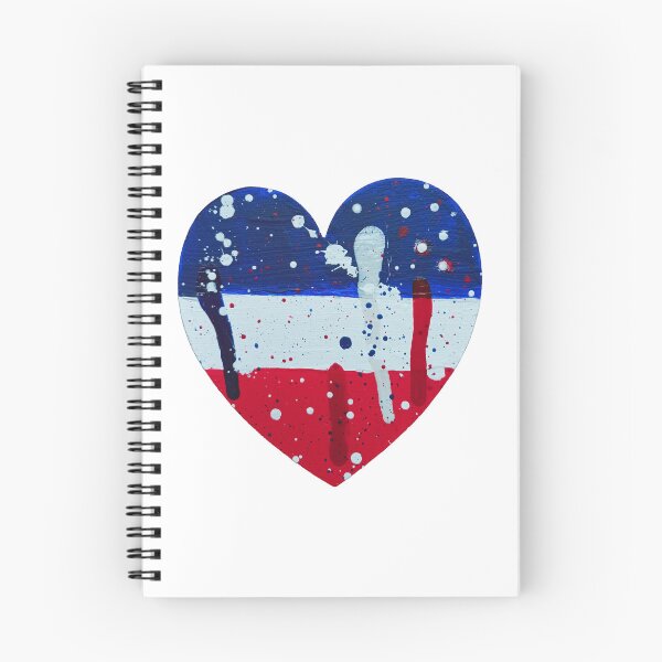 Item preview, Blue, White & Red Painted Heart designed and sold by FABOArt.