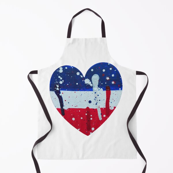 Item preview, Blue, White & Red Painted Heart designed and sold by FABOArt.