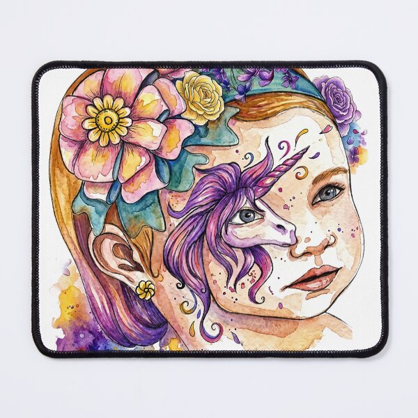 Item preview, Dreamy Floral horse and girl Fantasy- Watercolor Botanical Girl Designs designed and sold by Mnrrstudio.