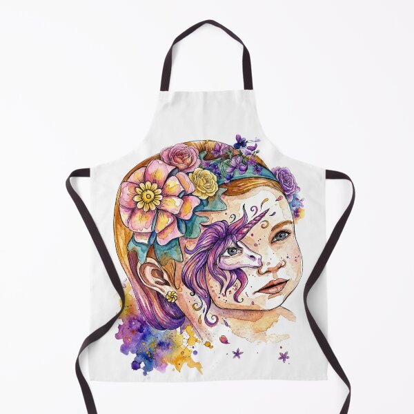 Item preview, Dreamy Floral horse and girl Fantasy- Watercolor Botanical Girl Designs designed and sold by Mnrrstudio.