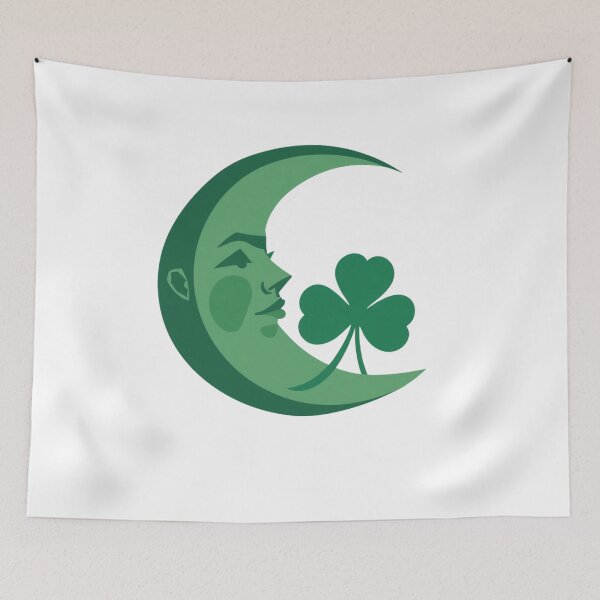 Item preview, Moon & four-leaf clover  designed and sold by Lucky 777.