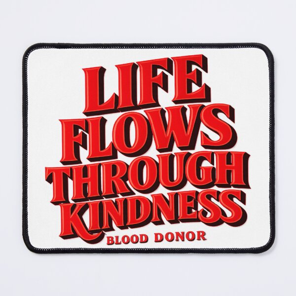 Item preview, Life Flows Through Kindness Typography Shirt – Bold Red Motivational Quote designed and sold by MartBook.