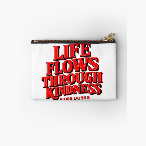 Item preview, Life Flows Through Kindness Typography Shirt – Bold Red Motivational Quote designed and sold by MartBook.