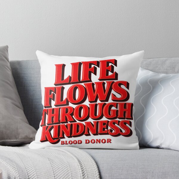 Item preview, Life Flows Through Kindness Typography Shirt – Bold Red Motivational Quote designed and sold by MartBook.