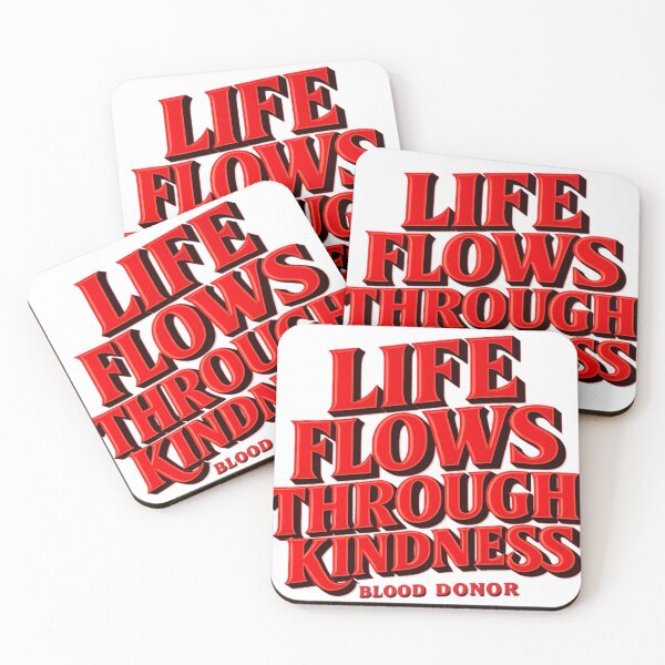Item preview, Life Flows Through Kindness Typography Shirt – Bold Red Motivational Quote designed and sold by MartBook.