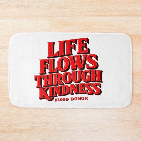 Item preview, Life Flows Through Kindness Typography Shirt – Bold Red Motivational Quote designed and sold by MartBook.
