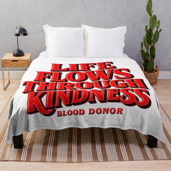 Item preview, Life Flows Through Kindness Typography Shirt – Bold Red Motivational Quote designed and sold by MartBook.