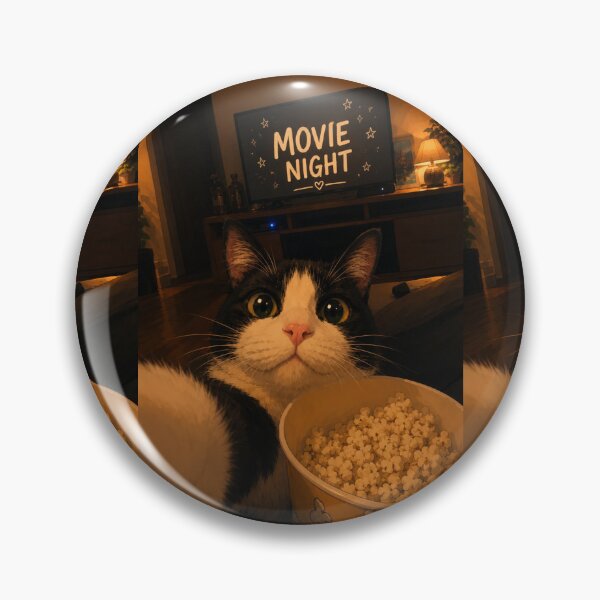 Item preview, Cozy Movie Night Cat | Cute Popcorn Kitty Aesthetic designed and sold by Jesus-istheway.
