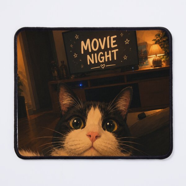 Item preview, Cozy Movie Night Cat | Cute Popcorn Kitty Aesthetic designed and sold by Jesus-istheway.