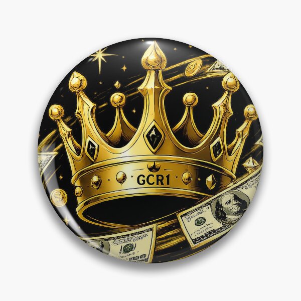 Artikelvorschau, Goldene Krone des Reichtums – Luxusgeld-König GCR1 Royal Gold Cash Illustration entworfen und verkauft von GCR1.