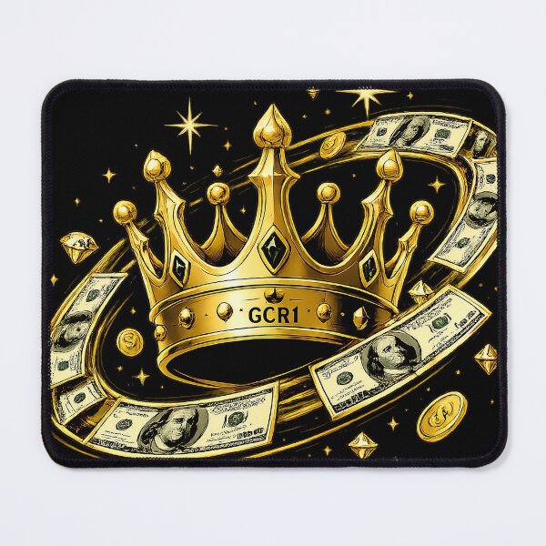 Item preview, Golden Crown of Wealth – Luxury Money King GCR1 Royal Gold Cash Illustration designed and sold by GCR1.