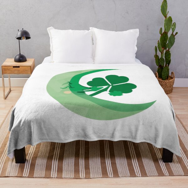 Item preview, Moon & four-leaf clover designed and sold by Lucky 777.