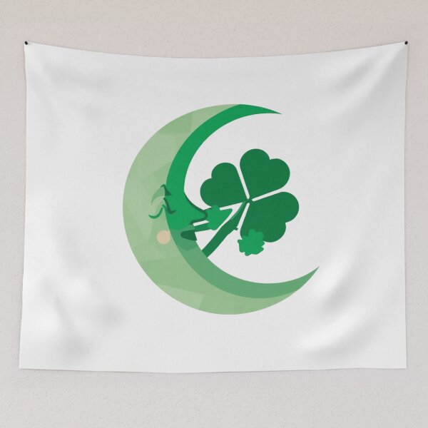 Item preview, Moon & four-leaf clover  designed and sold by Lucky 777.