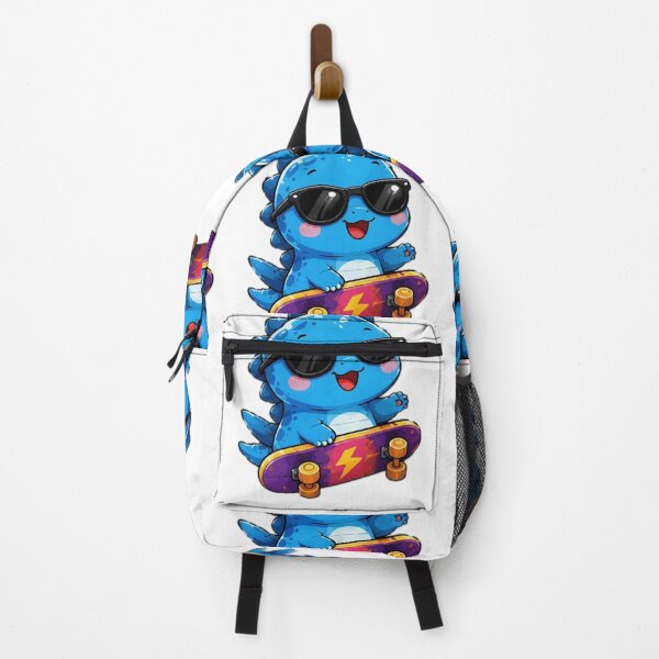 Item preview, Cool Blue Dinosaur Skateboard Kawaii Sticker designed and sold by DailyDoodlesBySumbul.