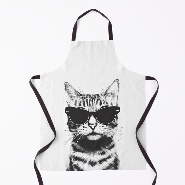 Item preview, Cool Cat | Black & White Cat with Sunglasses Wall Art designed and sold by ArtDigCont.