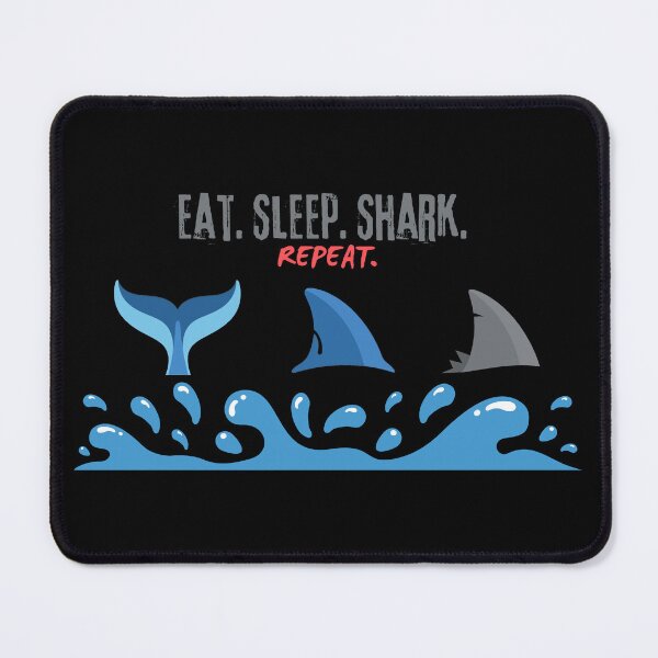 Item preview, Eat Sleep Shark Repeat Shirt Ocean Beach Vacation designed and sold by emiliacreations.