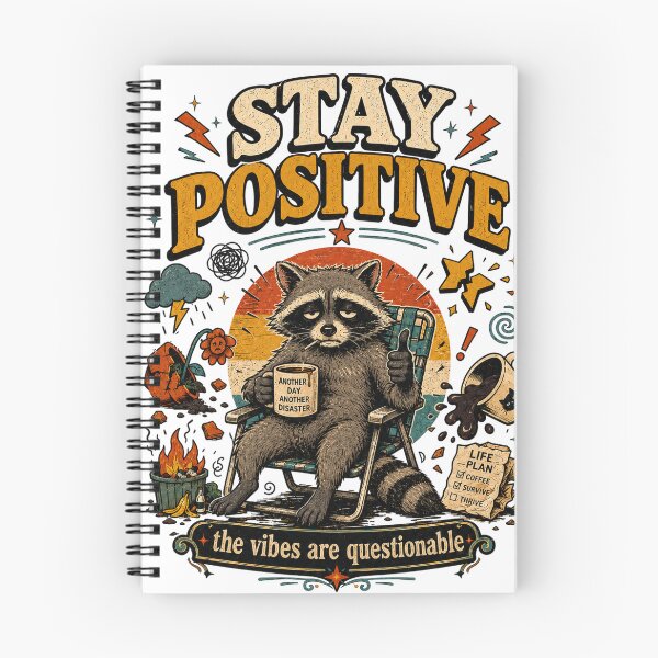 Item preview, Stay Positive Raccoon Chaos Humor designed and sold by Corbzart.