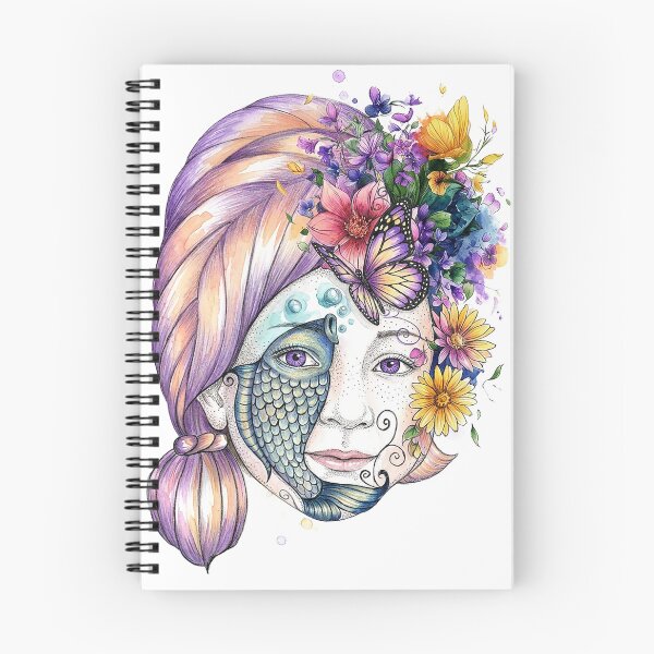 Item preview, Enchanted Floral Fish Face-Magical  Garden Art for T-Shirts & Custom Products designed and sold by Mnrrstudio.
