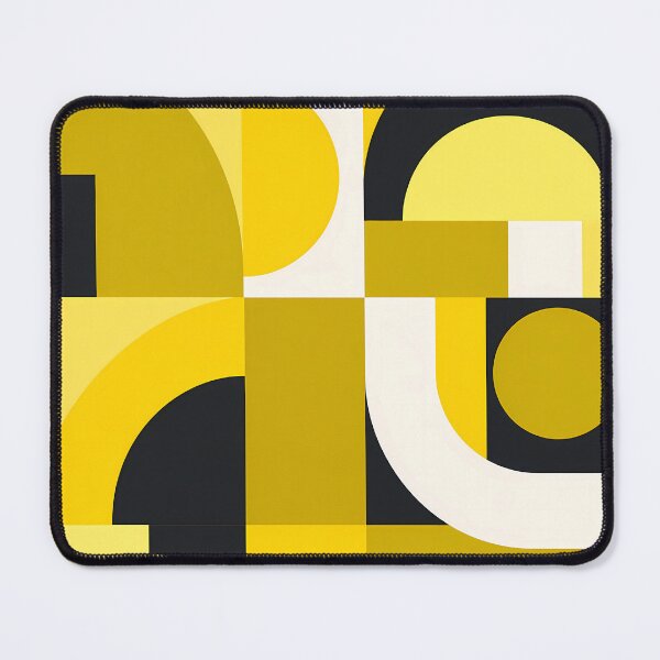 Item preview, Retro Mid-Century Modern Geometric Abstract in Mustard Yellow designed and sold by Aureva Arts Shop.