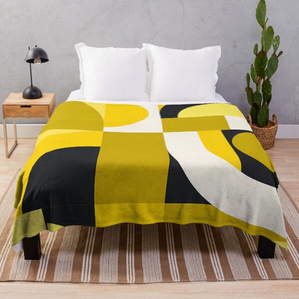 Item preview, Retro Mid-Century Modern Geometric Abstract in Mustard Yellow designed and sold by Aureva Arts Shop.