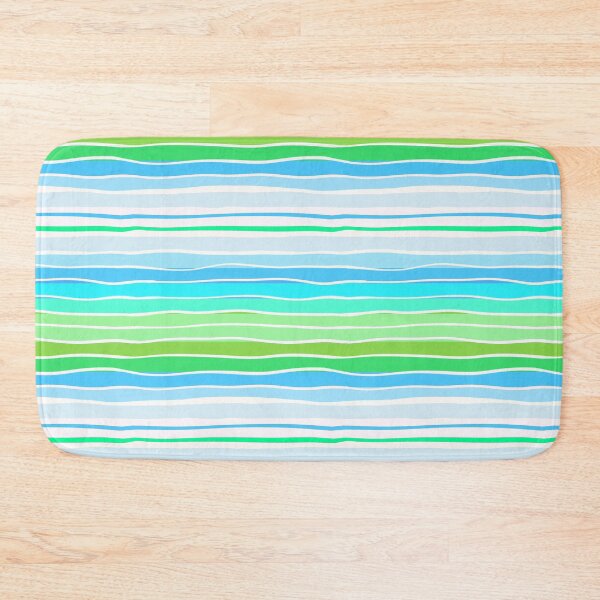 Item preview, Ocean Wavy Stripes Blue Green Pattern designed and sold by CI Creative Design LLC.