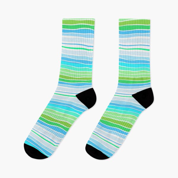 Item preview, Ocean Wavy Stripes Blue Green Pattern designed and sold by CI Creative Design LLC.