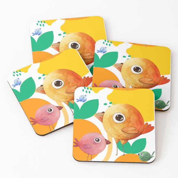 Item preview, Cute Watercolor Colorful Birds Abstract Illustration designed and sold by VibranPalette.
