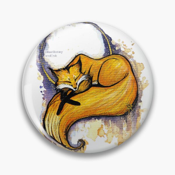 Item preview, Cute Red Fox design Sticker - Wall Art Decor - Great gift idea - Kitsune Art designed and sold by DearhoneyandArt.