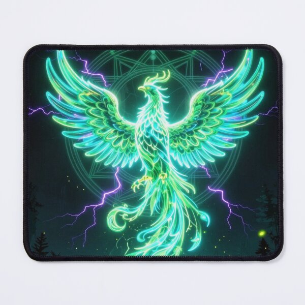 Item preview, Neon Fantasy Eagle in Nature Circle Design | Glowing Wildlife Art | Mystic Forest Bird Illustration designed and sold by DervoTeck2767.