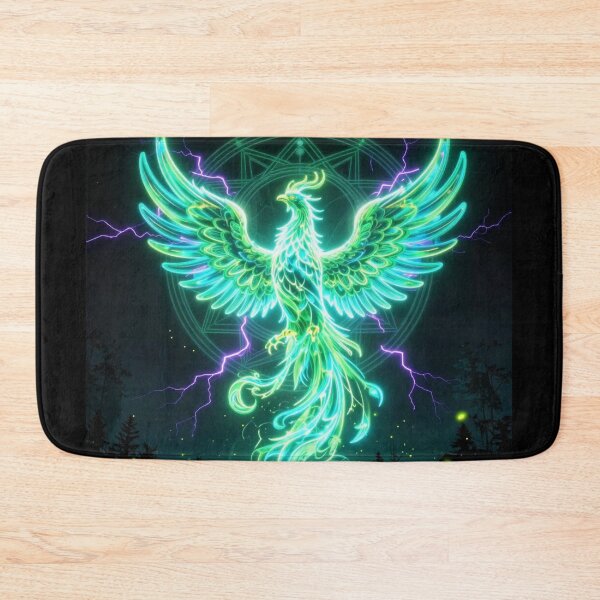 Item preview, Neon Fantasy Eagle in Nature Circle Design | Glowing Wildlife Art | Mystic Forest Bird Illustration designed and sold by DervoTeck2767.