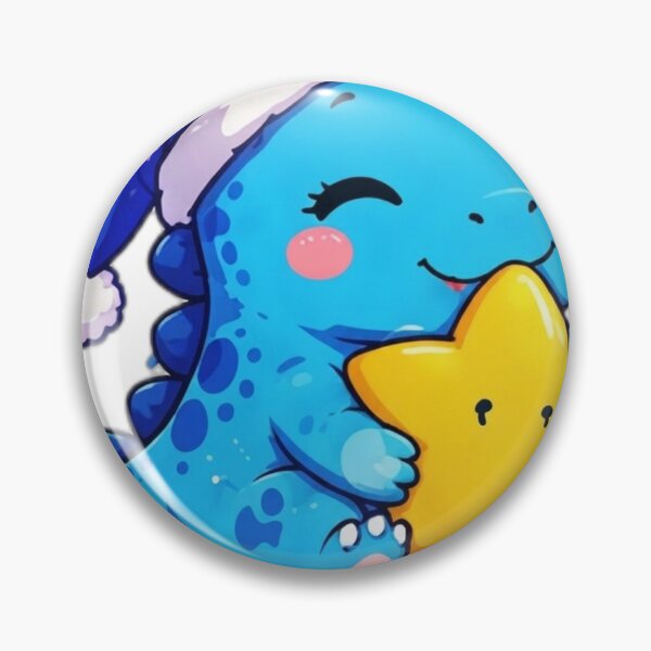 Item preview, Cute Sleepy Dinosaur Hugging Star Kawaii Sticker designed and sold by DailyDoodlesBySumbul.