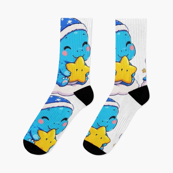 Item preview, Cute Sleepy Dinosaur Hugging Star Kawaii Sticker designed and sold by DailyDoodlesBySumbul.