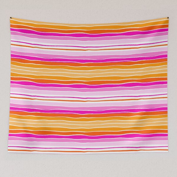 Item preview, Pink Orange Wavy Sunset Stripes Pattern designed and sold by CI Creative Design LLC.